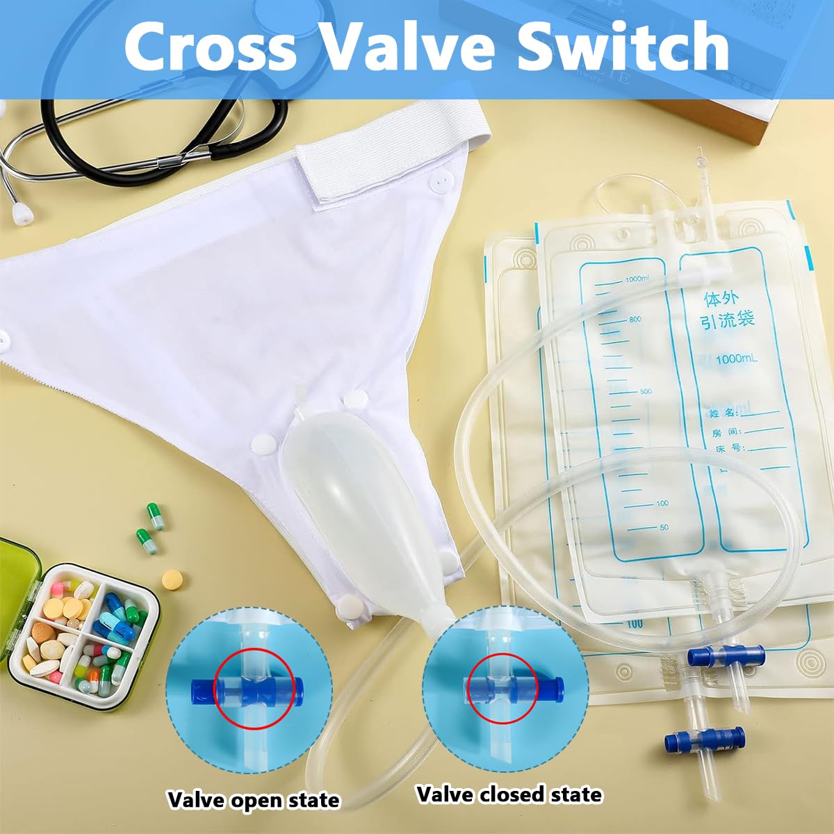 HANNEA Wearable Urinal for Women, Protable Male Urine Collection Bag, Reusable Silicone Urine Bag, External Catheter for Women, Elderly Urinal, Female HANNEA Wearable Urinal for Women, Protable Male Urine Collection Bag, Reusable Silicone Urine Bag, External Catheter for Women, Elderly Urinal, Female